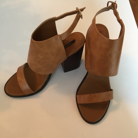 Forever 21 Strappy Platform Heels Size 8 - Picture 1 of 4